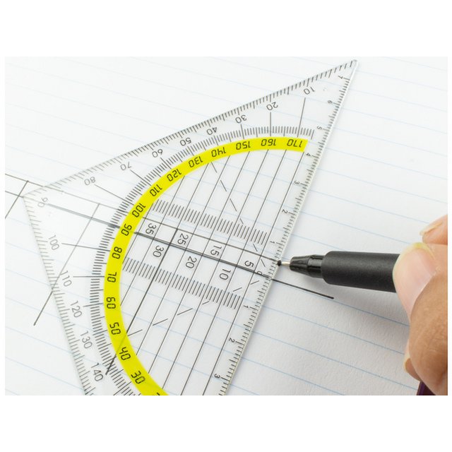 Geometriedreieck Kunststoff 14 cm 45 Grad