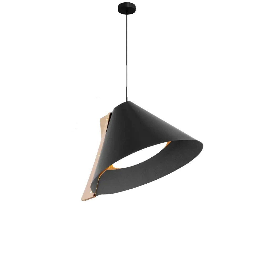 Silence S pendant light D28cm recycled leather