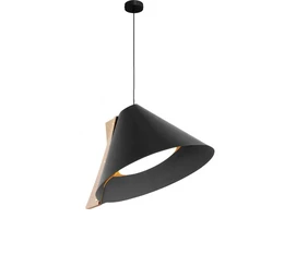 Lampada a sospensione Silence S D28 cm in pelle riciclata