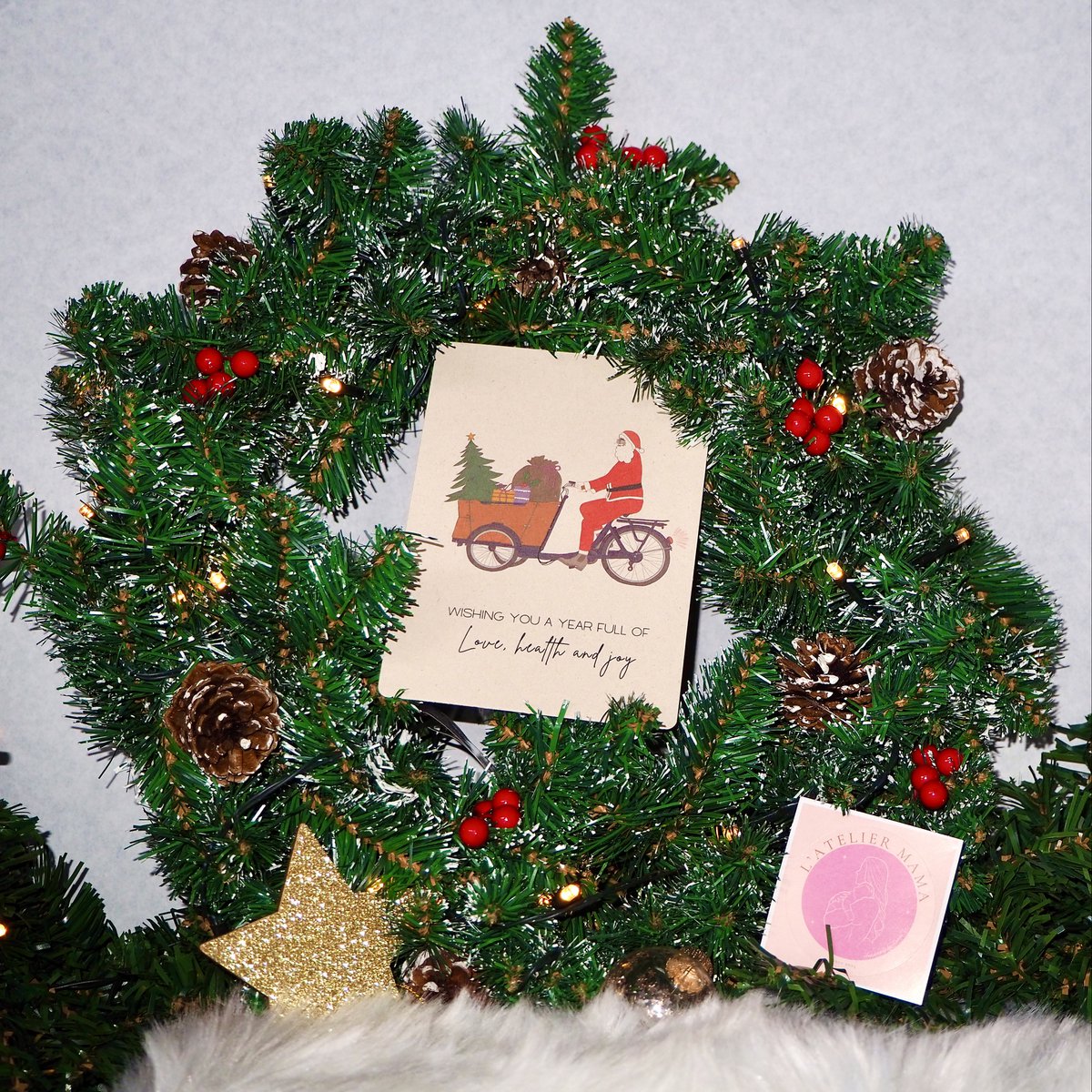 Weihnachtskarte 'Lastenrad'
