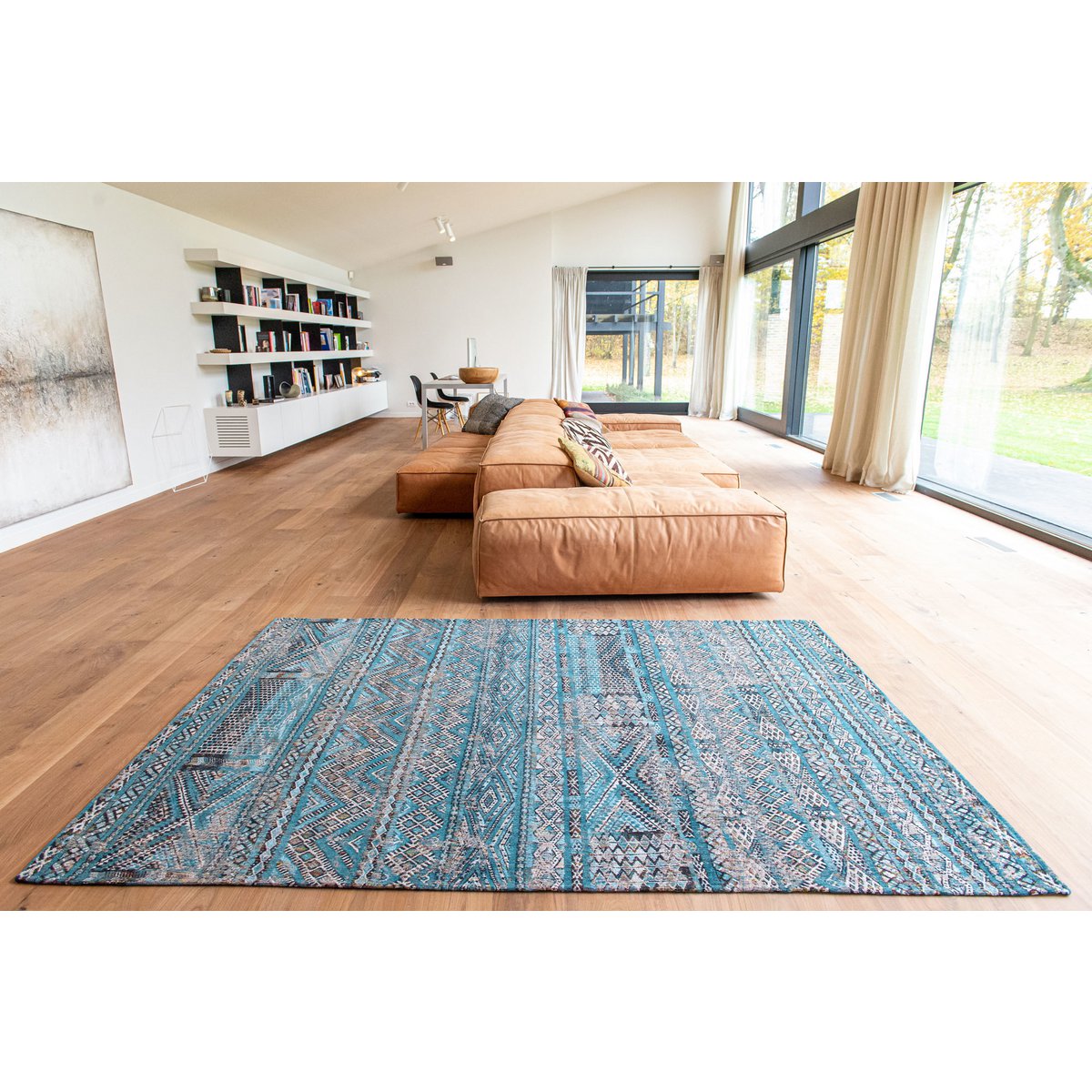 Eco Rug - Zemmuri Blue - Vloerkleed bruin en blauw
