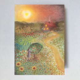 Fairy tale 'Flower meadow' Waldorf card