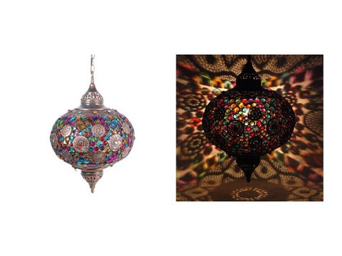Oval-Shaped Hanging Lamp