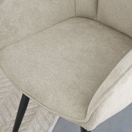 Sienna fauteuil [set van 2] [linnenstof] [360 graden draaibare voet]