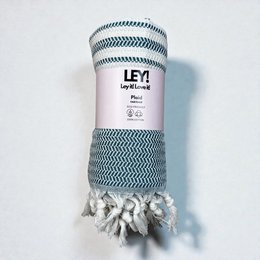 LEY! Plaid - Zickzack - Petrol