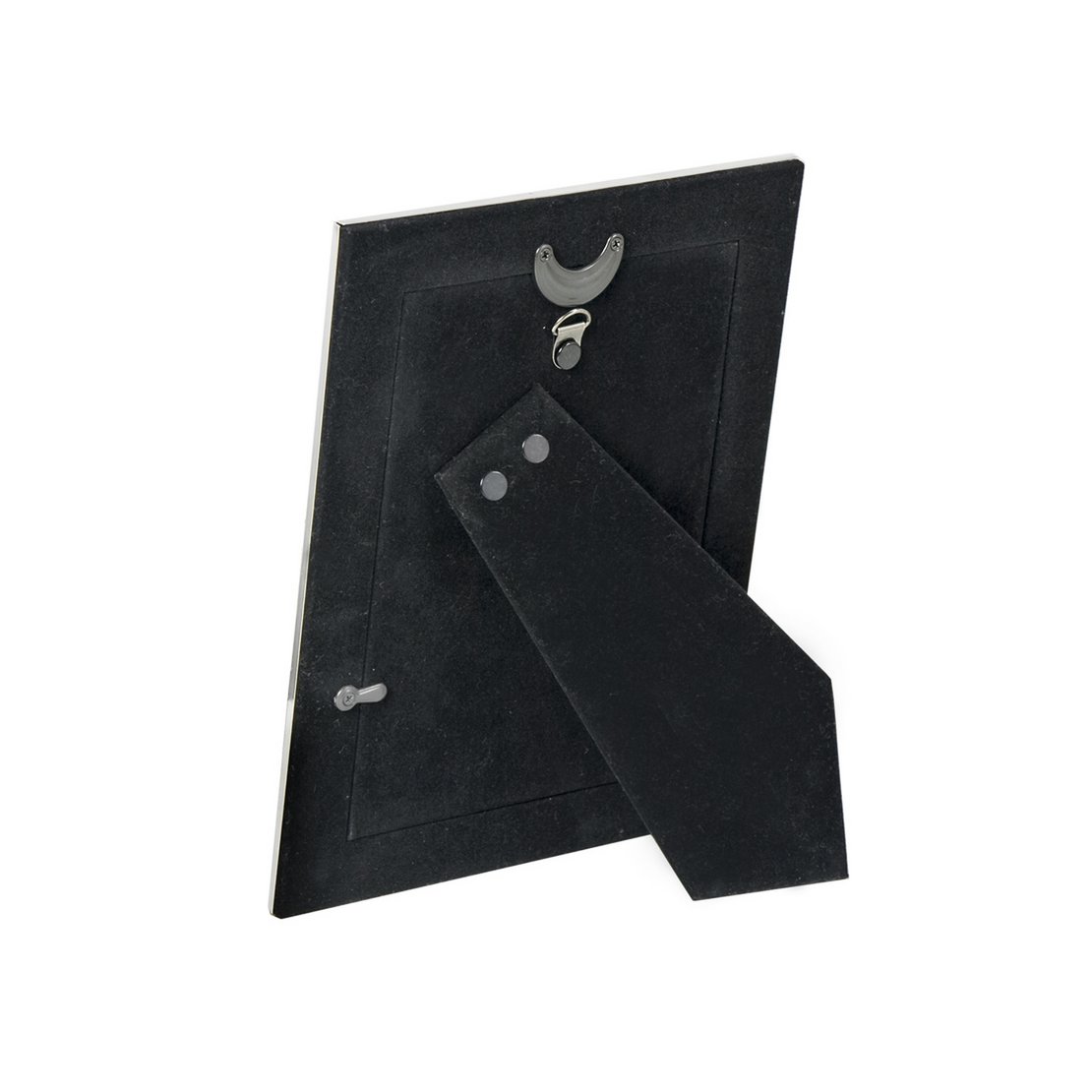 EDZARD Rivoli photo frame for photos 13 x 18 cm, silver-plated, tarnish-proof, with 2 hangers