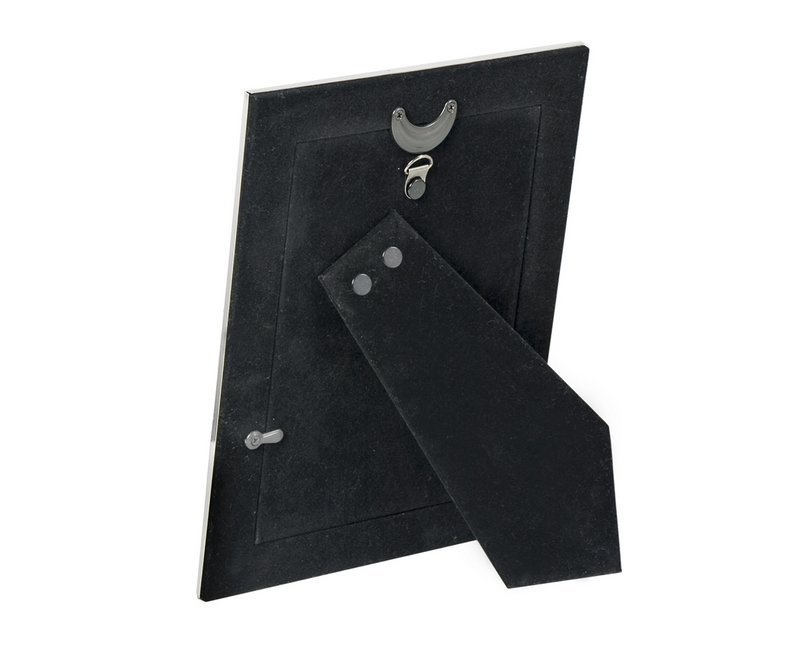EDZARD Rivoli photo frame for photos 13 x 18 cm, silver-plated, tarnish-proof, with 2 hangers