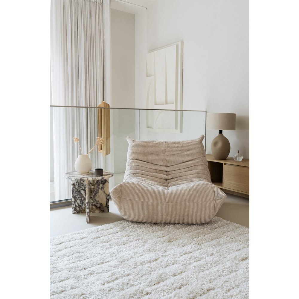 Alfombra exclusiva de lana de pelo largo Stella 200x290 cm crudo