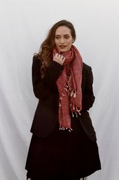 Håndmoder Luxe Yak Wol School | Violet | 190x75 cm | Varm og Zyt | Fair Fasion