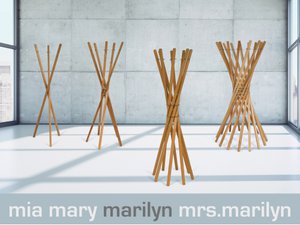 Garderobenständer marilyn, 8 Stäbe, in 3 Holzarten erhältlich