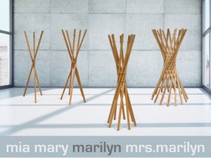 Garderobenständer marilyn, 8 Stäbe, in 3 Holzarten erhältlich