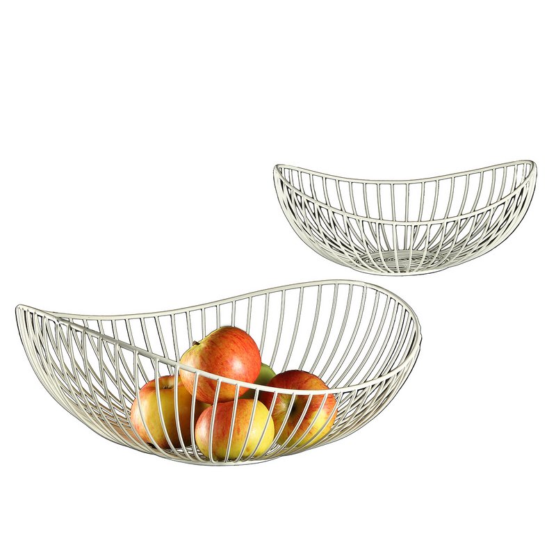Antique white bowl - pair 38cm
