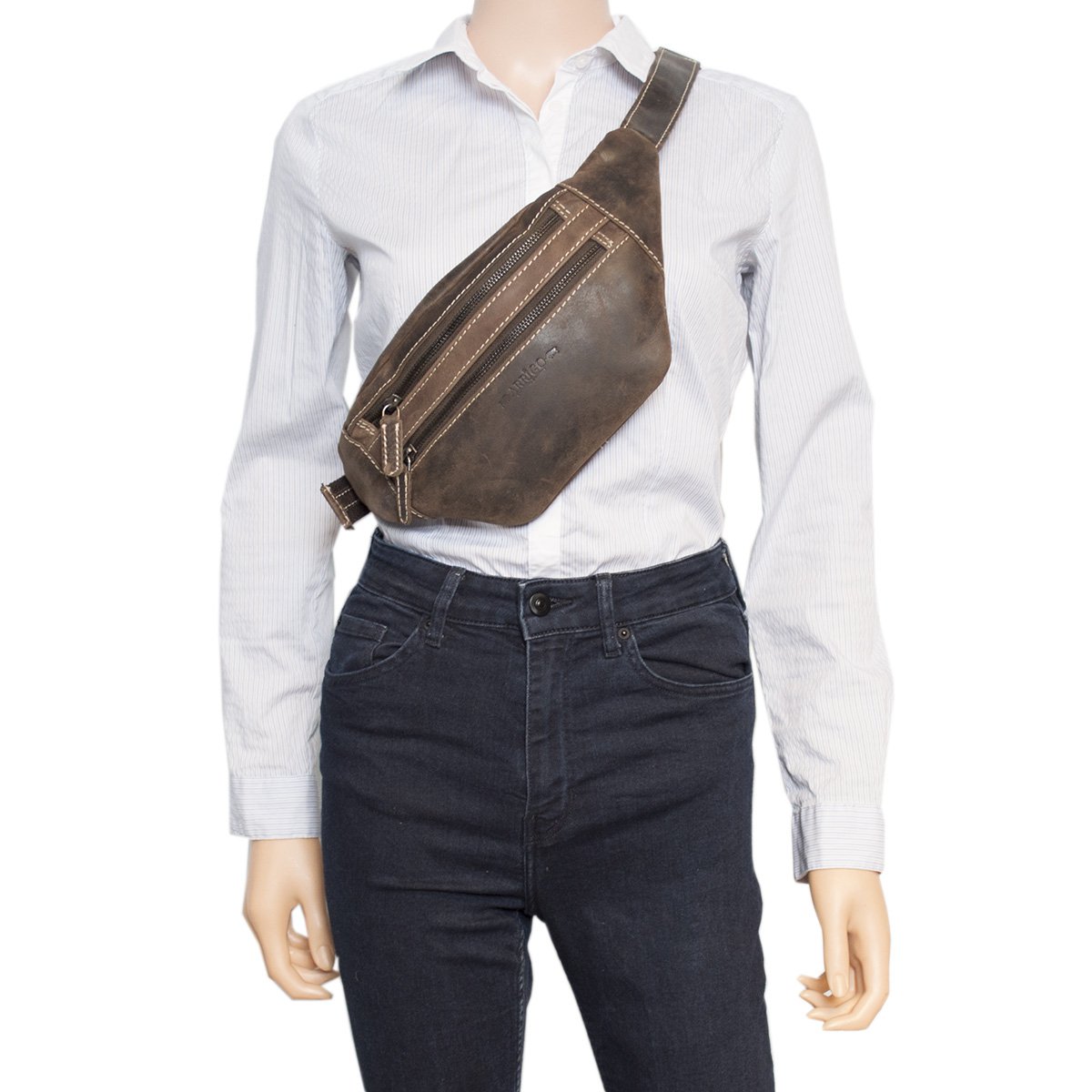 3 Colors Leather Crossbody Fanny Pack - Pouch For Women And Men