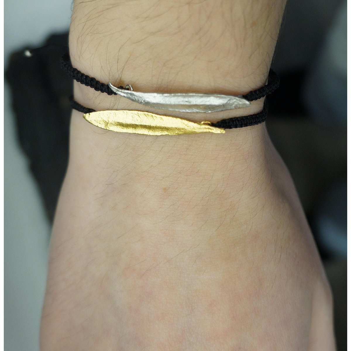 Olive Leaf Bracelet: Eco-Friendly Sterling Silver Jewelry (Adjustable)