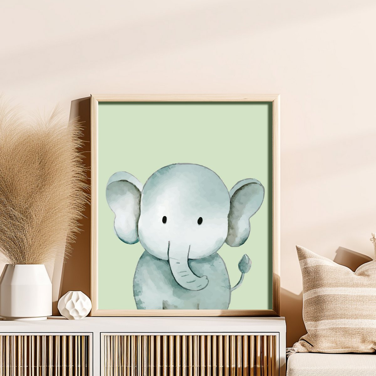 Poster – Elephant green