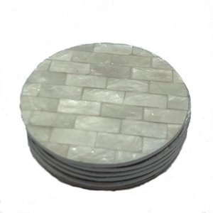 Set coasters shell round