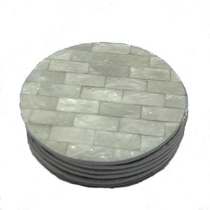 Set coasters shell round