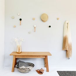 Perilla / Gancho de Pared Redondo de Madera de Haya