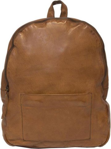 Leren rugtas lichtbruin – Vintage gewassen lichtbruin leer, stijlvolle en duurzame rugzak voor dagelijks gebruik.