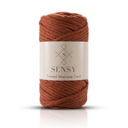 Sensy Premium 3 mm - cordoncino macramè a filo singolo in cotone riciclato al 100%.