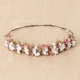 Half Haar Krans Bloem Mini Met Paniculata En Rafia