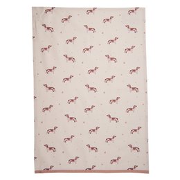 Theedoek 50x70 cm Beige Katoen Teckel Keukenhanddoek
