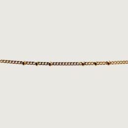 Ballchain halskæde 1x3 - forgyldt forgyldt