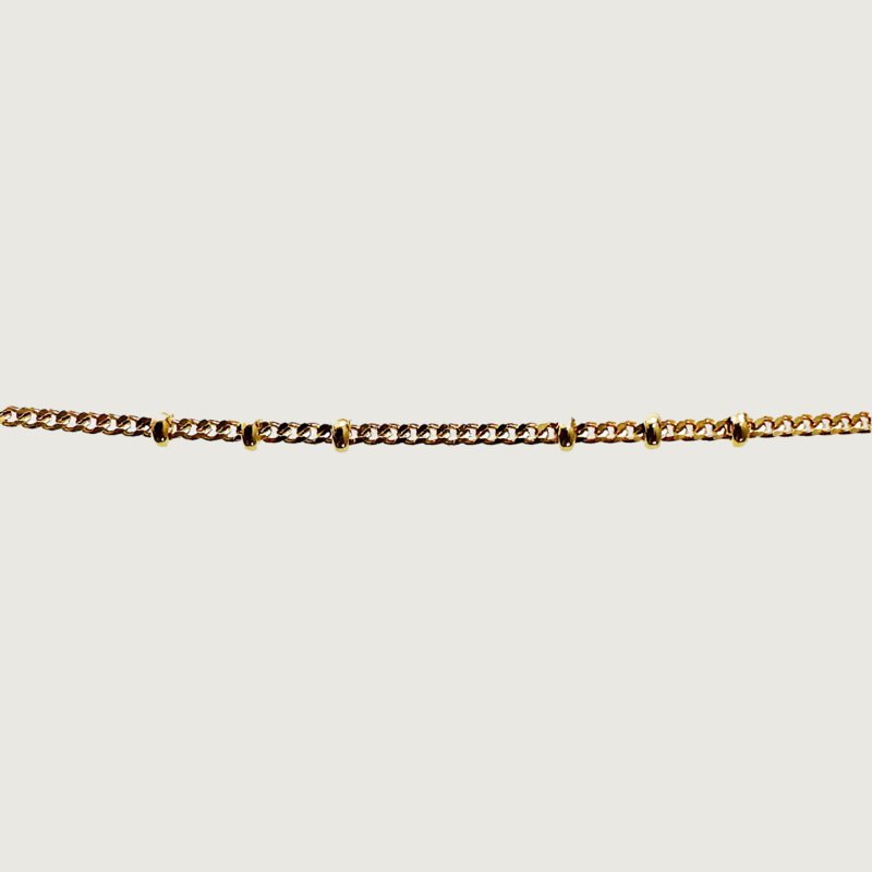 Ballchain halskæde 1x3 - forgyldt forgyldt