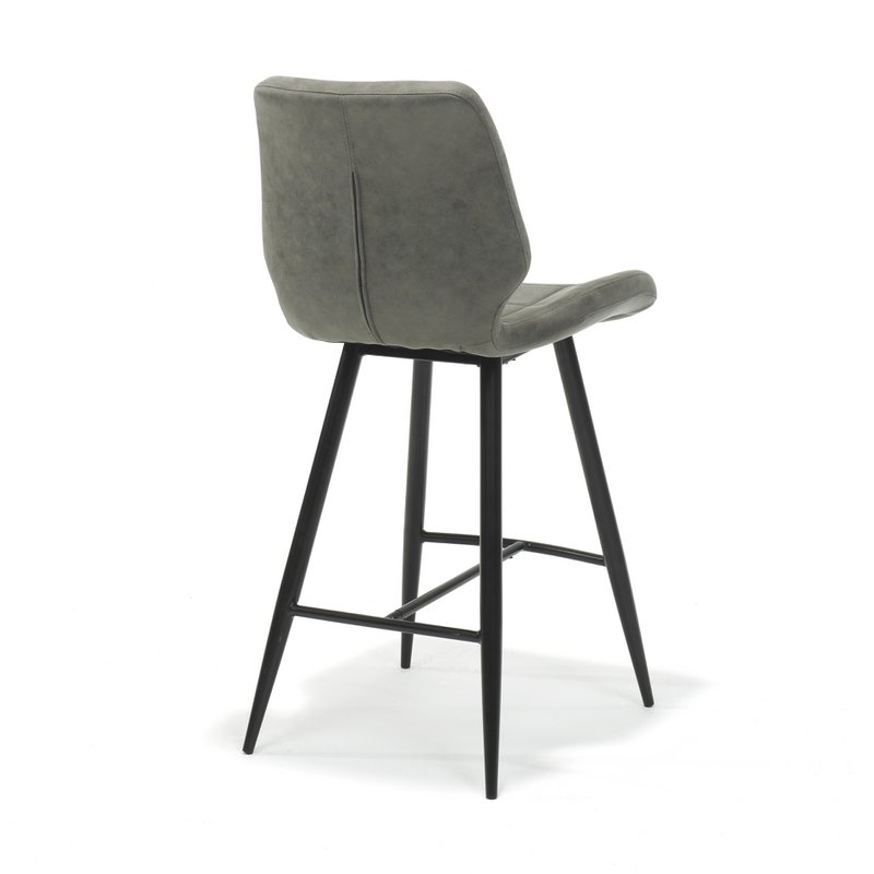 Barkruk Borgo zwart Stof Soft Steel