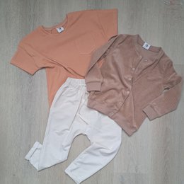 JF | luźne joggery w kolorze surowego ecru