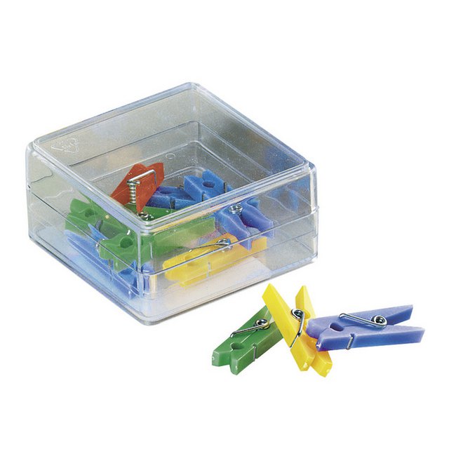 Pinzas para la ropa Alco 25mm surtido caja 10uds.