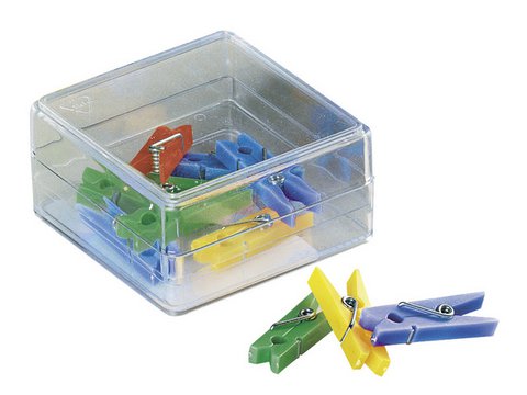 Wasknijpertjes Alco 25mm assorti doos 10st.