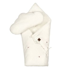 BIO muslin QUILT with pillow BABY HORN WHITE