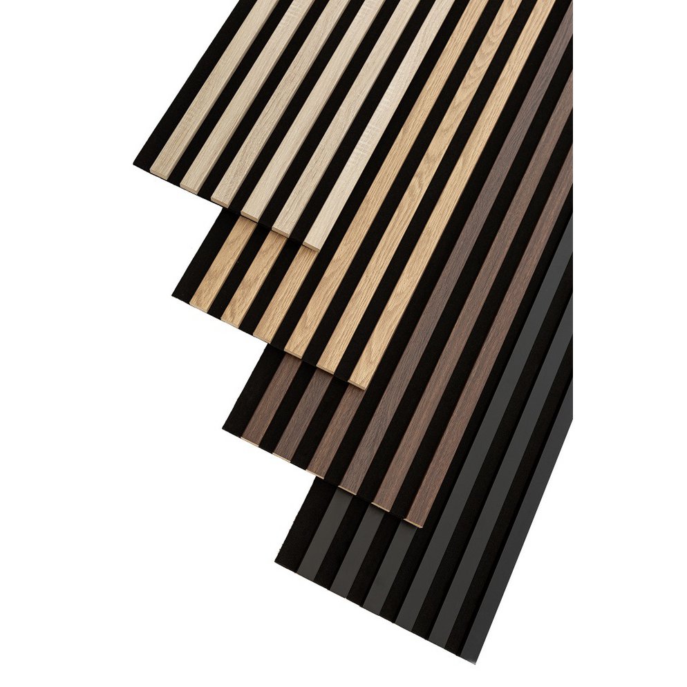 Decoratieve panelen - Lamella panel WL 270×30 cm black – sonoma oak