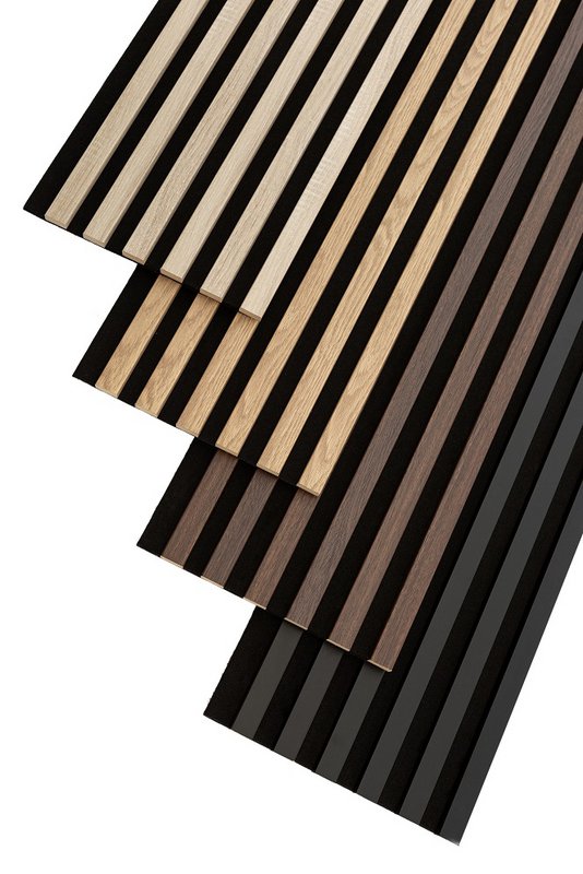 Decoratieve panelen - Lamella panel WL 270×30 cm black – sonoma oak