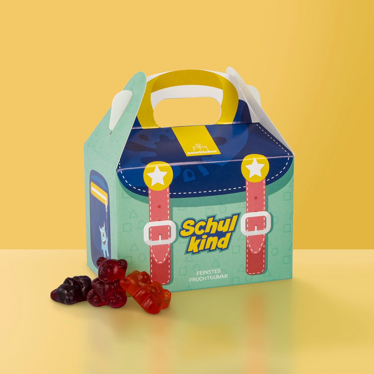 Cartable écolier 70g gomme aux fruits