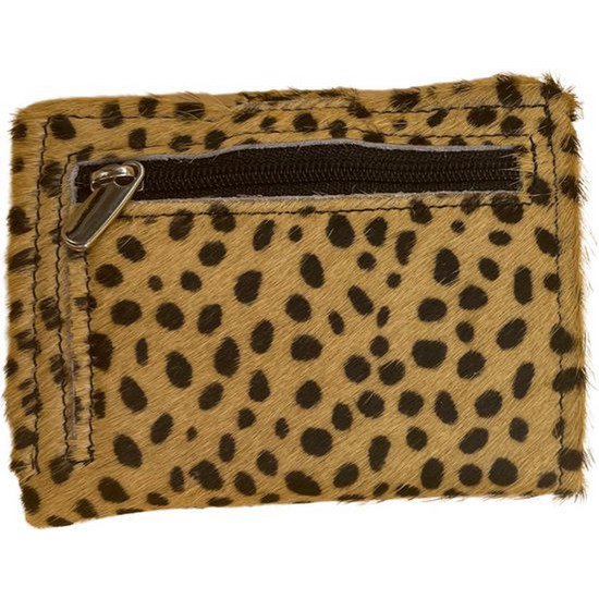 Miniwallet -Passdeneholder Dierprint Mattzwart