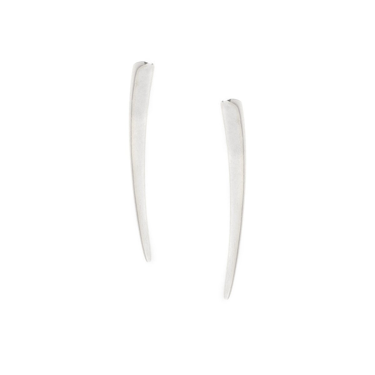 Orecchini a bottone | Pesce contemporaneo in argento sterling | rodio