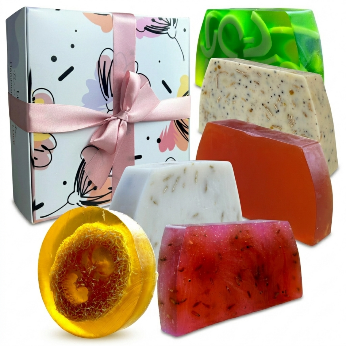 Set de regalo Jabón Artesano de Glicerina (6×100 g)