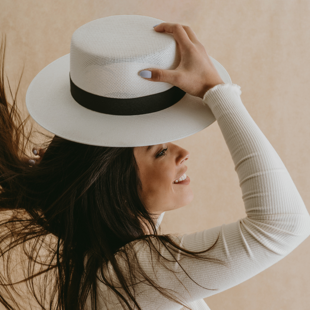 Monterrey · White boater hat