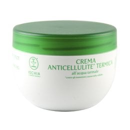 Anti-cellulite cream with thermal effect in a 300 ml jar. Green, moisturizing cream for reducing the appearance of cellulite.
