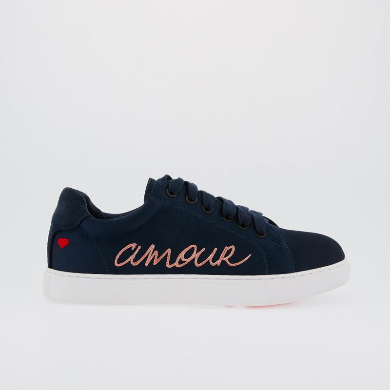 Simone Satin Amour-Bleu Marine