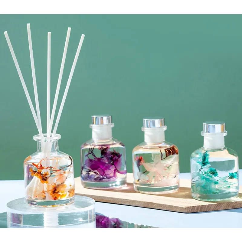 Diffuseur à roseaux luxe glas met droogbloemen lavande 100 ml