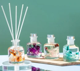 Reed Diffuser luxe glas met droogbloemen Lavendel 100 ml