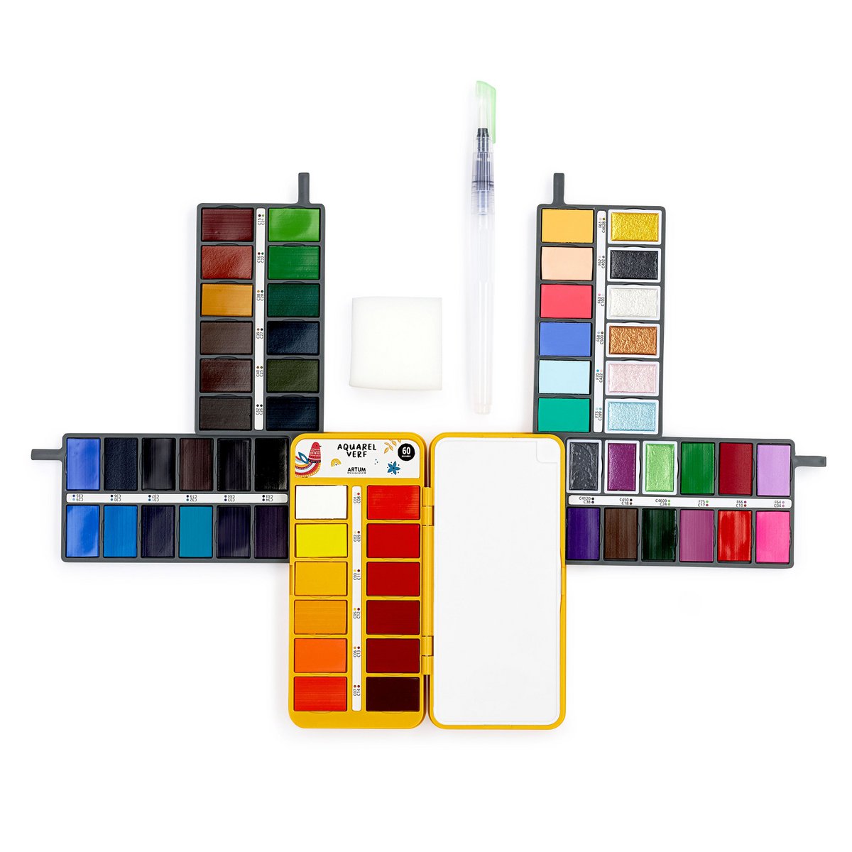 Watercolor Paint Set with 60 Colors