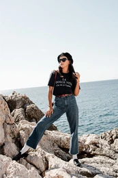 Navy blue dolce vita t-shirt