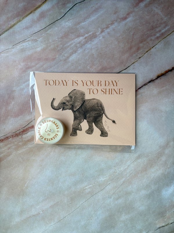 Tarjeta de felicitación Tealight - Hoy es tu día para brillar