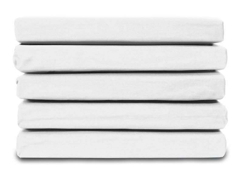 Drap-housse en jersey 100 % coton - Blanc