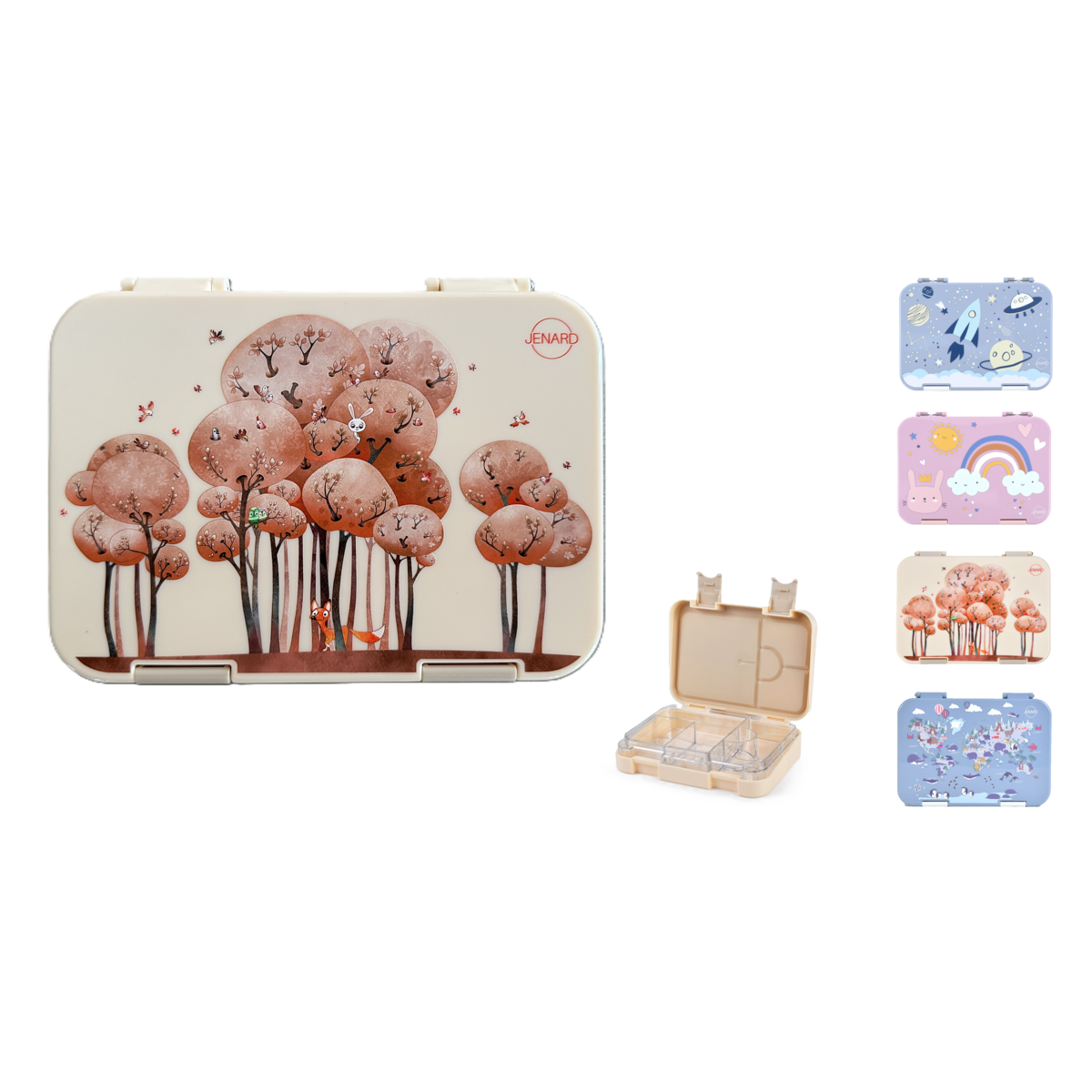 Children's Lunch Box Forest Animals Cream – Bento Box | JENARD®