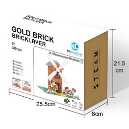 Construction kit STEAM DIY Windmill - Brick - first make your own bricks and then build!